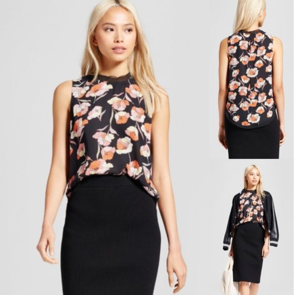 Who What Wear lace look sleeveless top szM - Picture 12 of 12